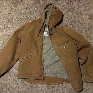 Carhartt Brown Hooded Jacket for Men